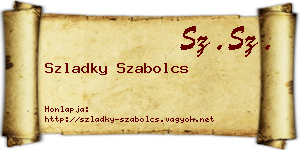 Szladky Szabolcs névjegykártya