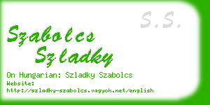 szabolcs szladky business card